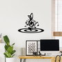 Wallity Musical 1 Escultura de Pared de Metal Negra